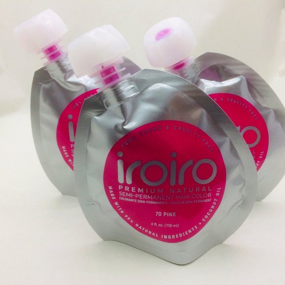 3 packs of iroiro 70-pink 8oz pourches, total 24 ounces semi permanent hair dye - Picture 2 of 4